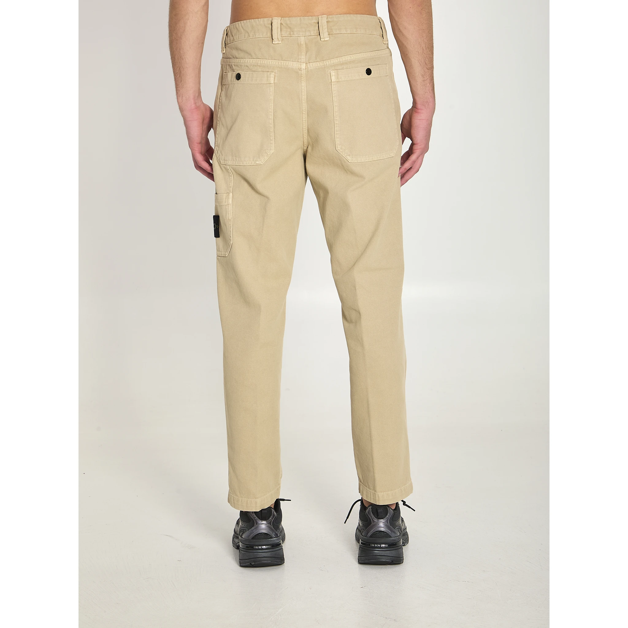 Beige regular pants