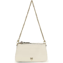 Beige Calf Leather Bos Taurus Shoulder Bag