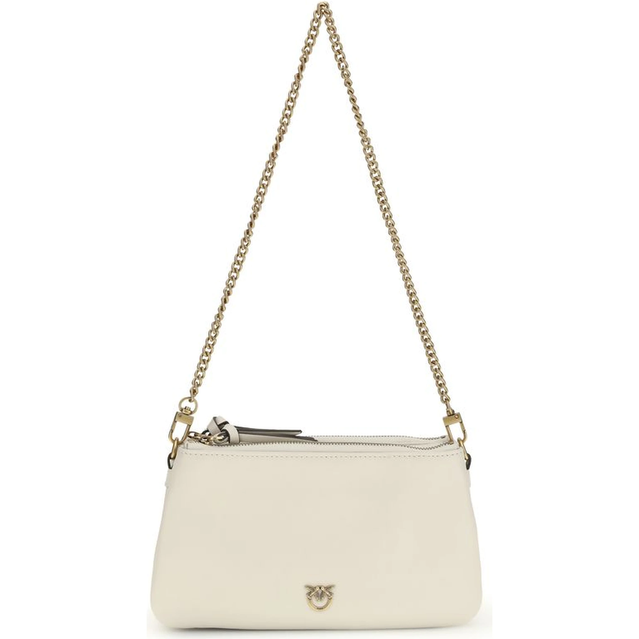 Beige Calf Leather Bos Taurus Shoulder Bag