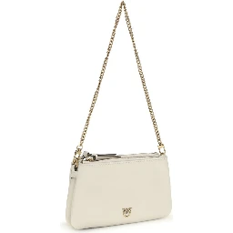 Beige Calf Leather Bos Taurus Shoulder Bag