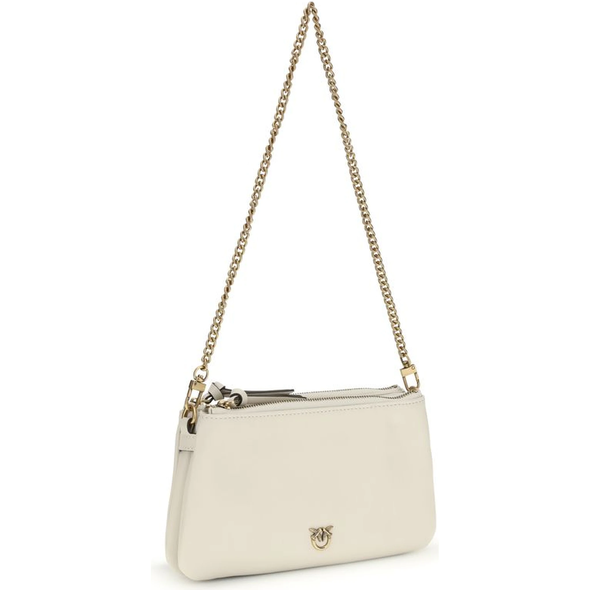 Beige Calf Leather Bos Taurus Shoulder Bag