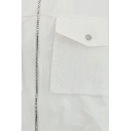White Polyester Shell Jacket