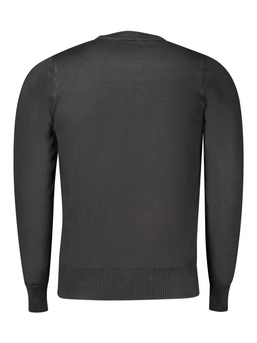 Black Viscosa Mens Sweater