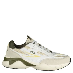 White Polyester Athletic Sneakers