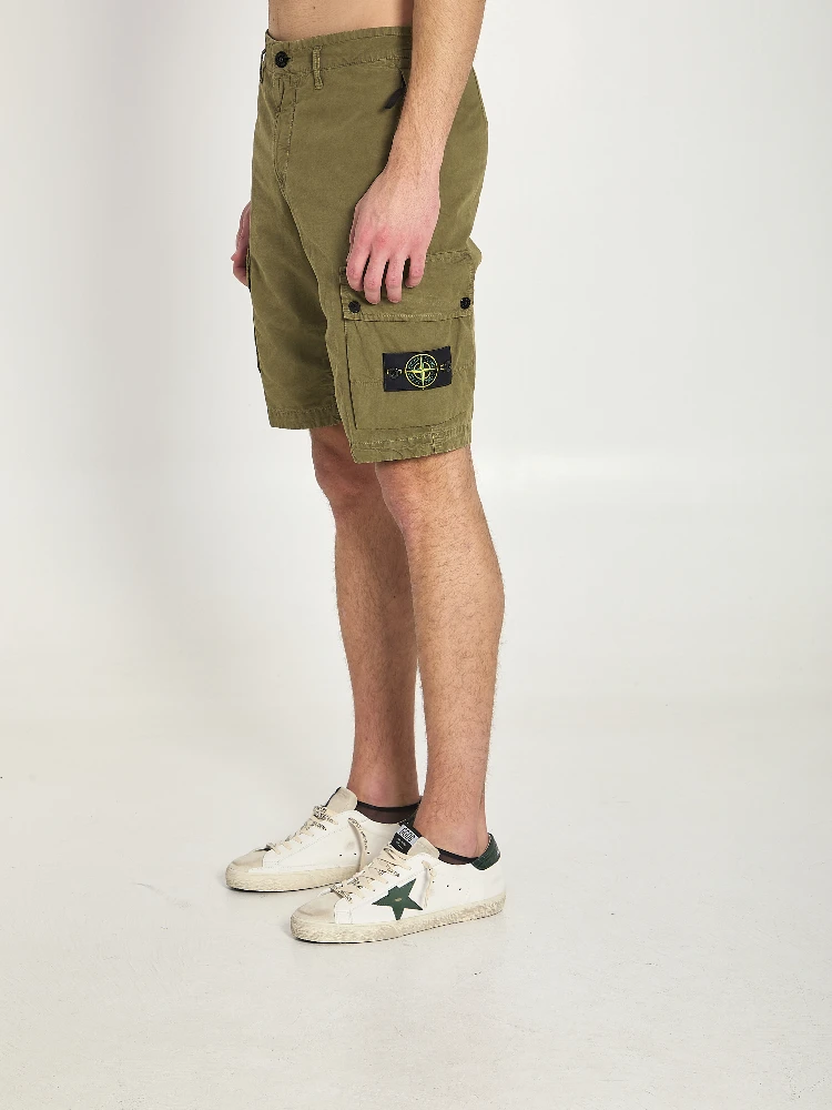 Slim bermuda military green alternative