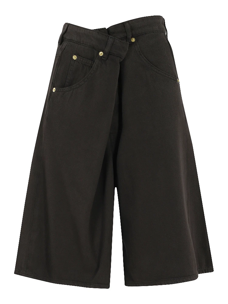 INES FOLD OVER TENCEL SHORTS