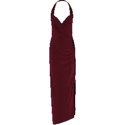 HALTER SWEETSHIRT SIDE DRAPE GOWN