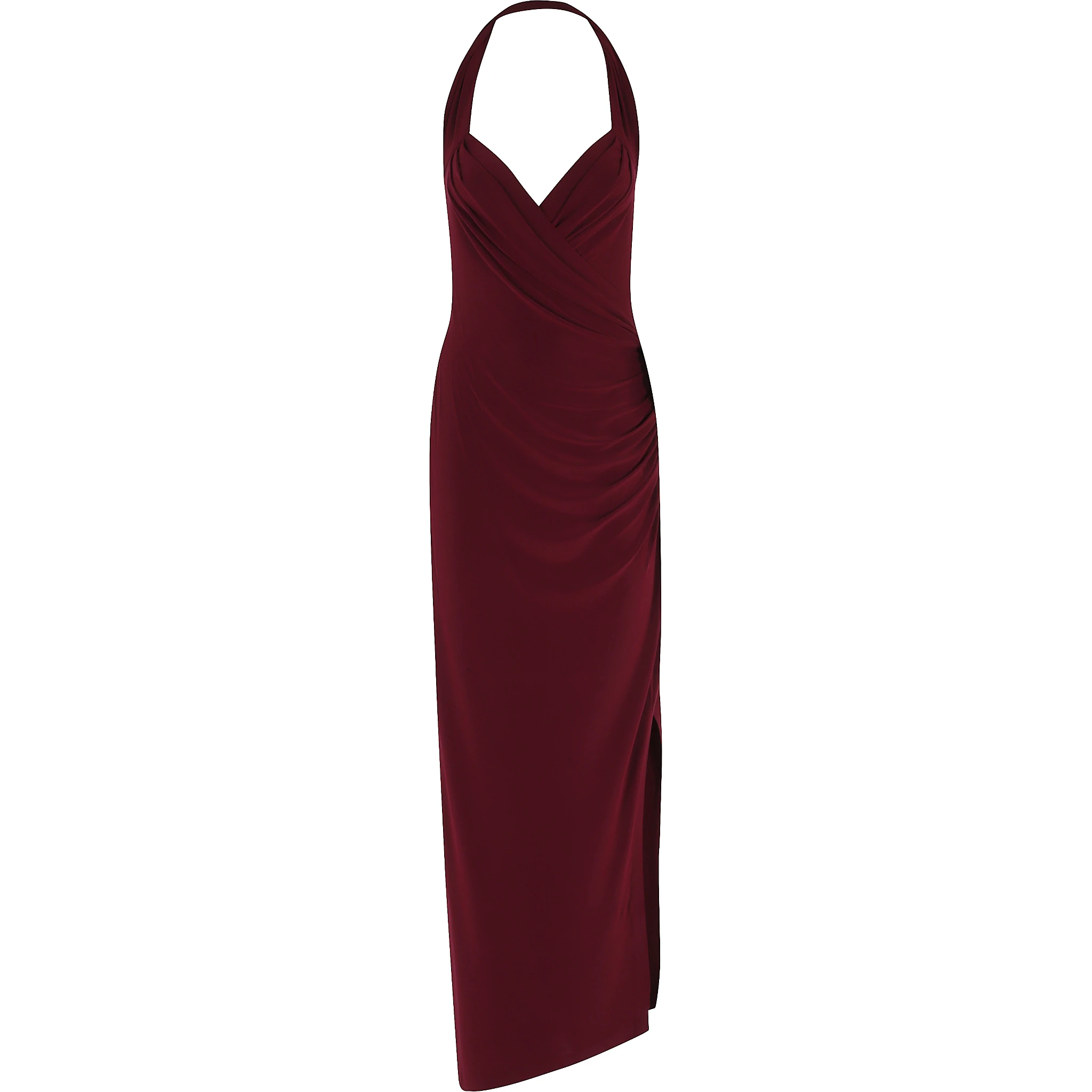 HALTER SWEETSHIRT SIDE DRAPE GOWN