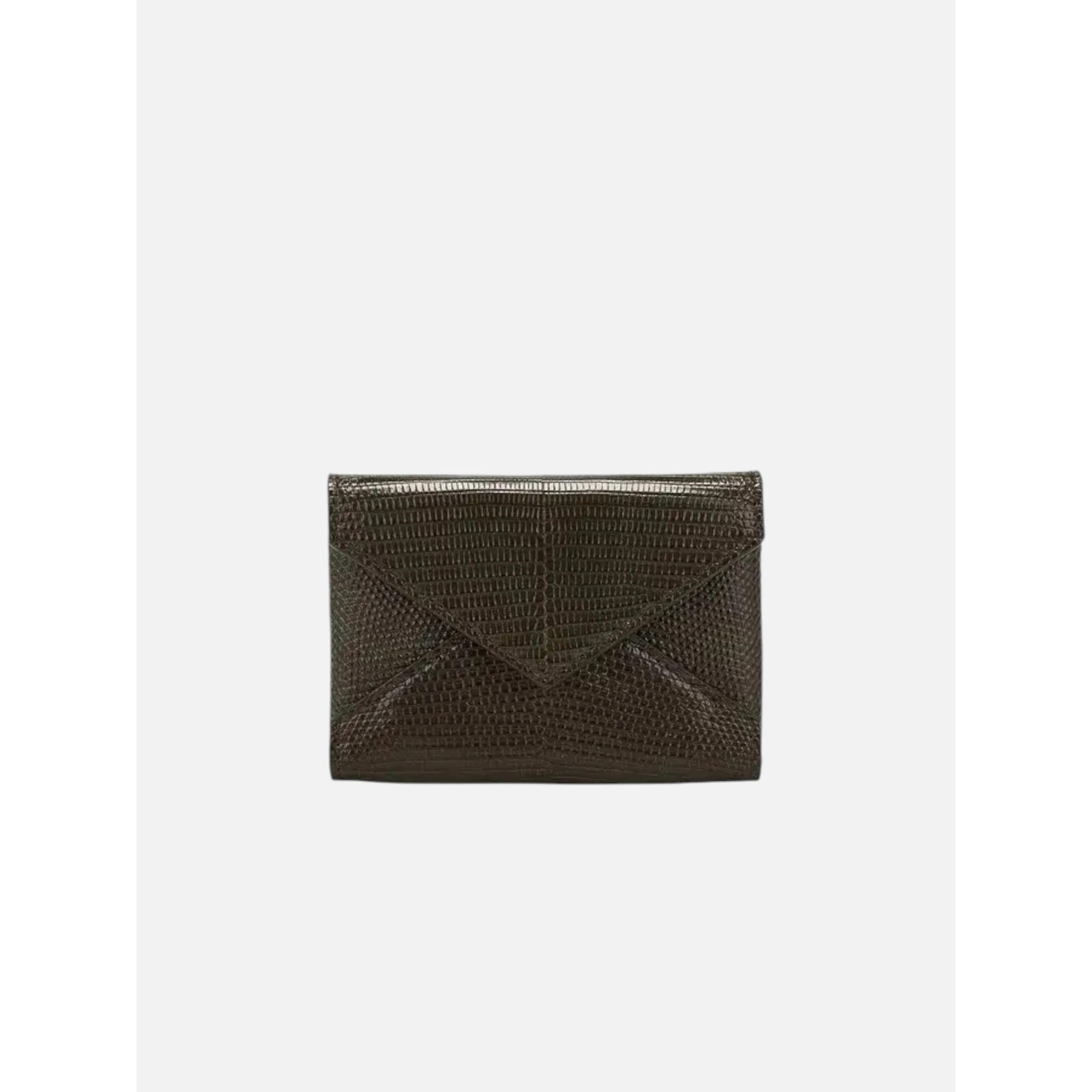 Lizard leather card holder