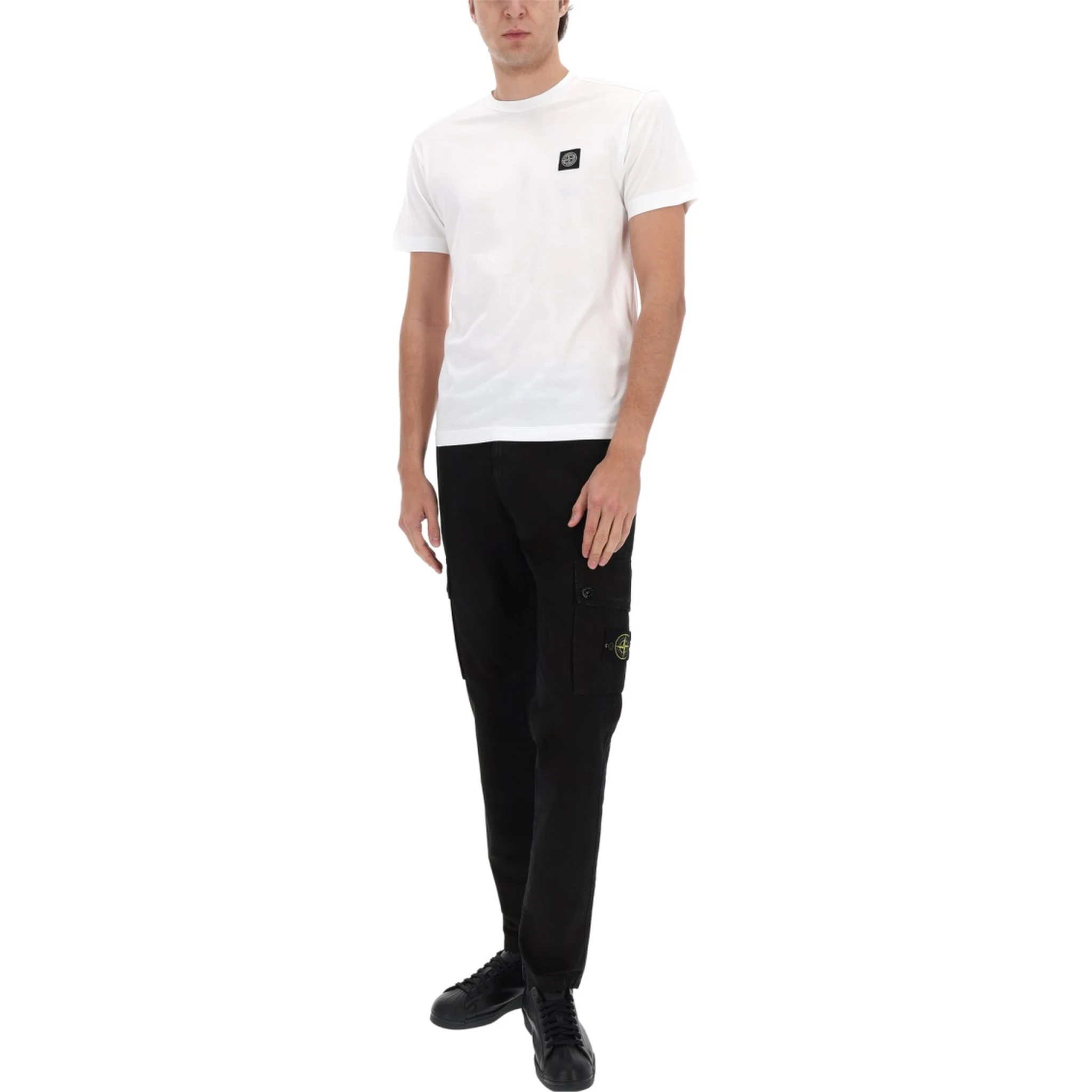 CARGO PANTS WITH LOGO PATCH