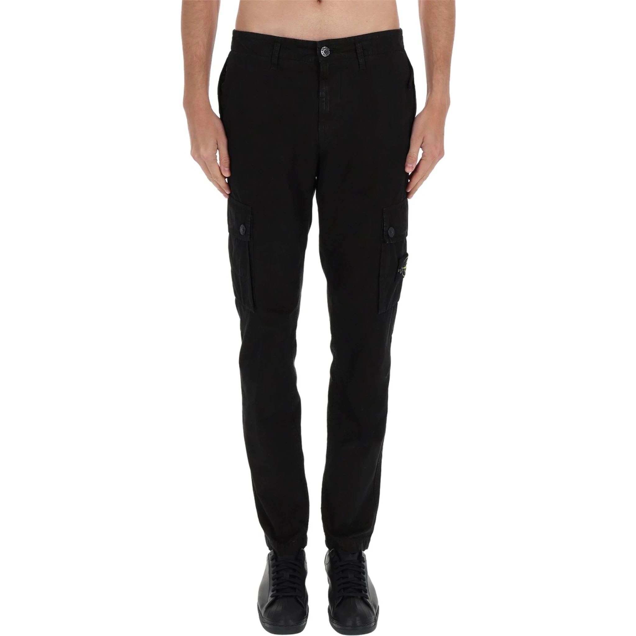 CARGO PANTS WITH LOGO PATCH