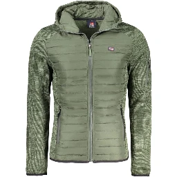 Verde Poliestere Uomo Giacca
