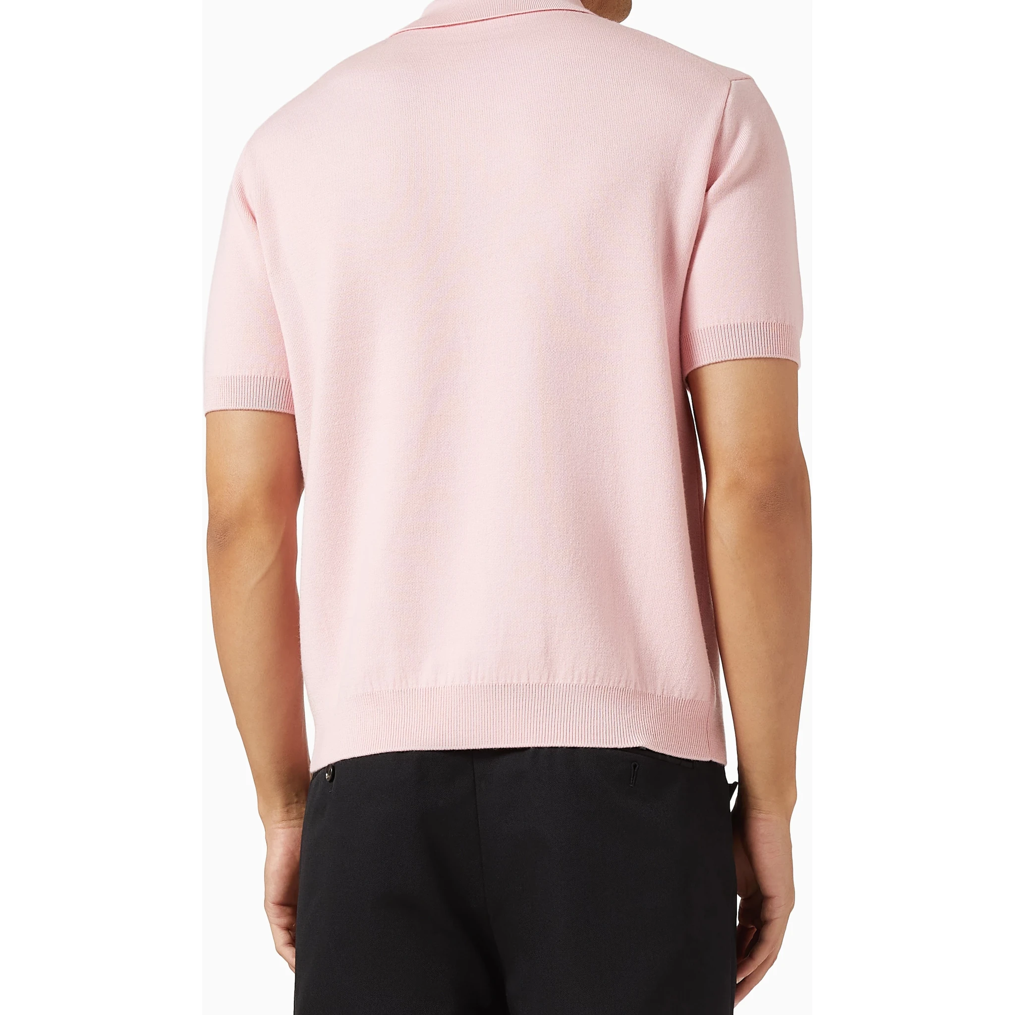 Wool-blend polo shirt