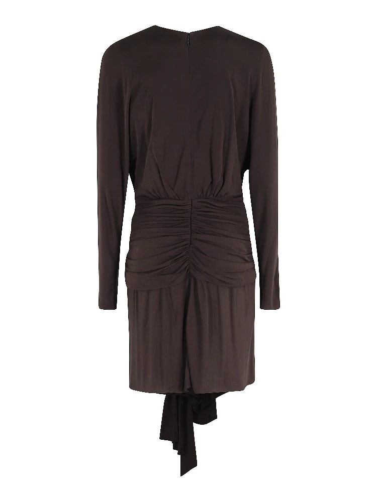 STONE PIN SCARF DRAPE MINI DRESS alternative
