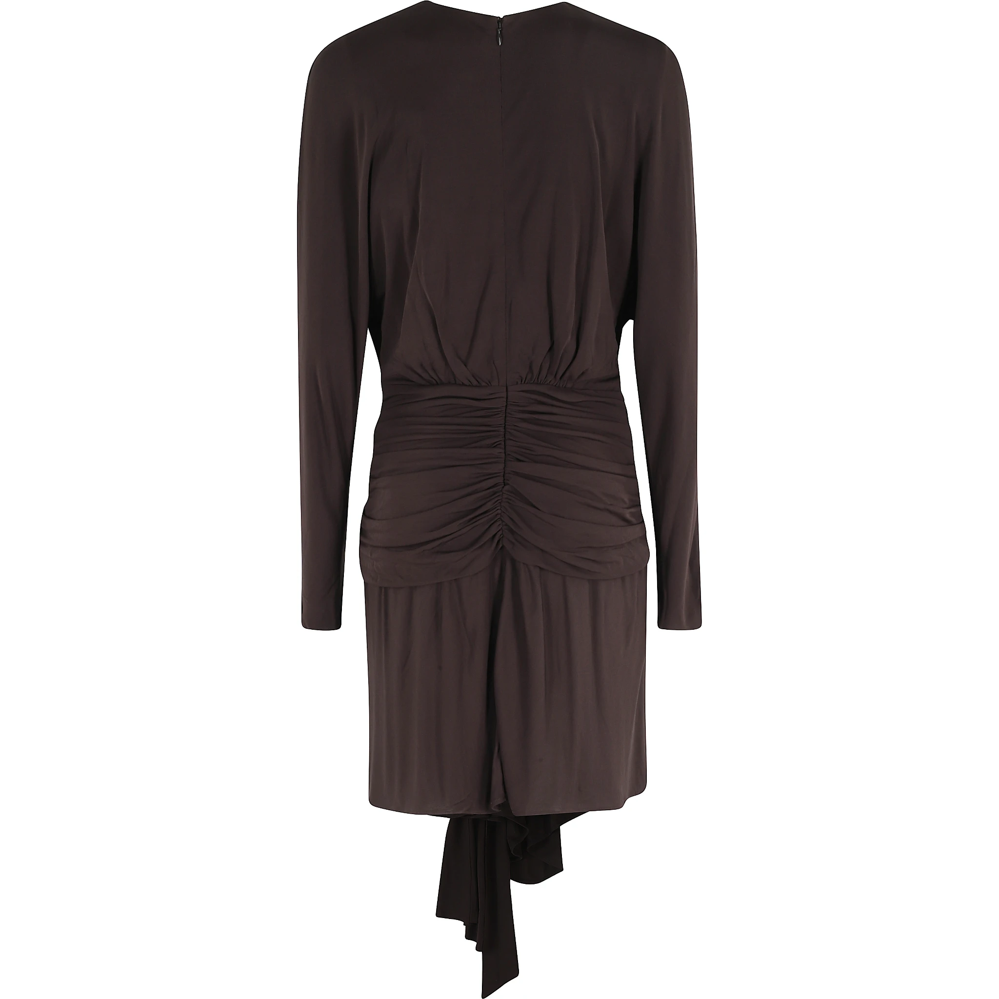 STONE PIN SCARF DRAPE MINI DRESS