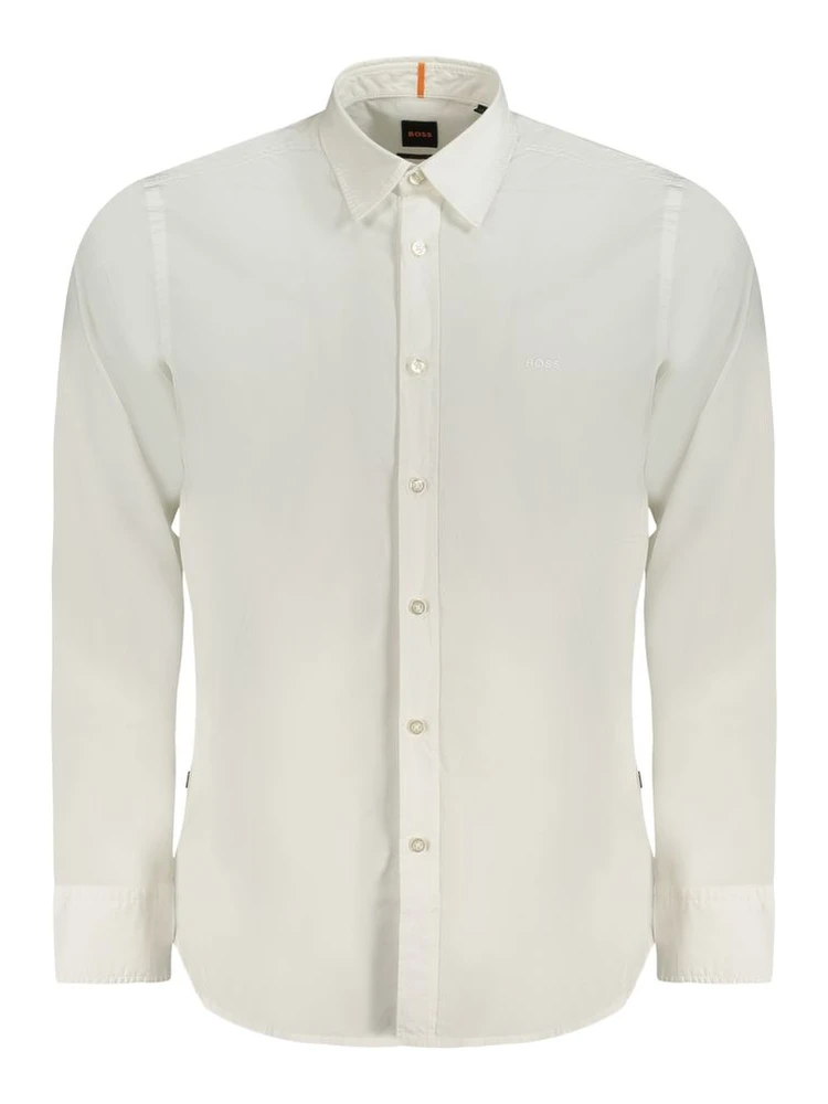 White Cotton Men Shirt
