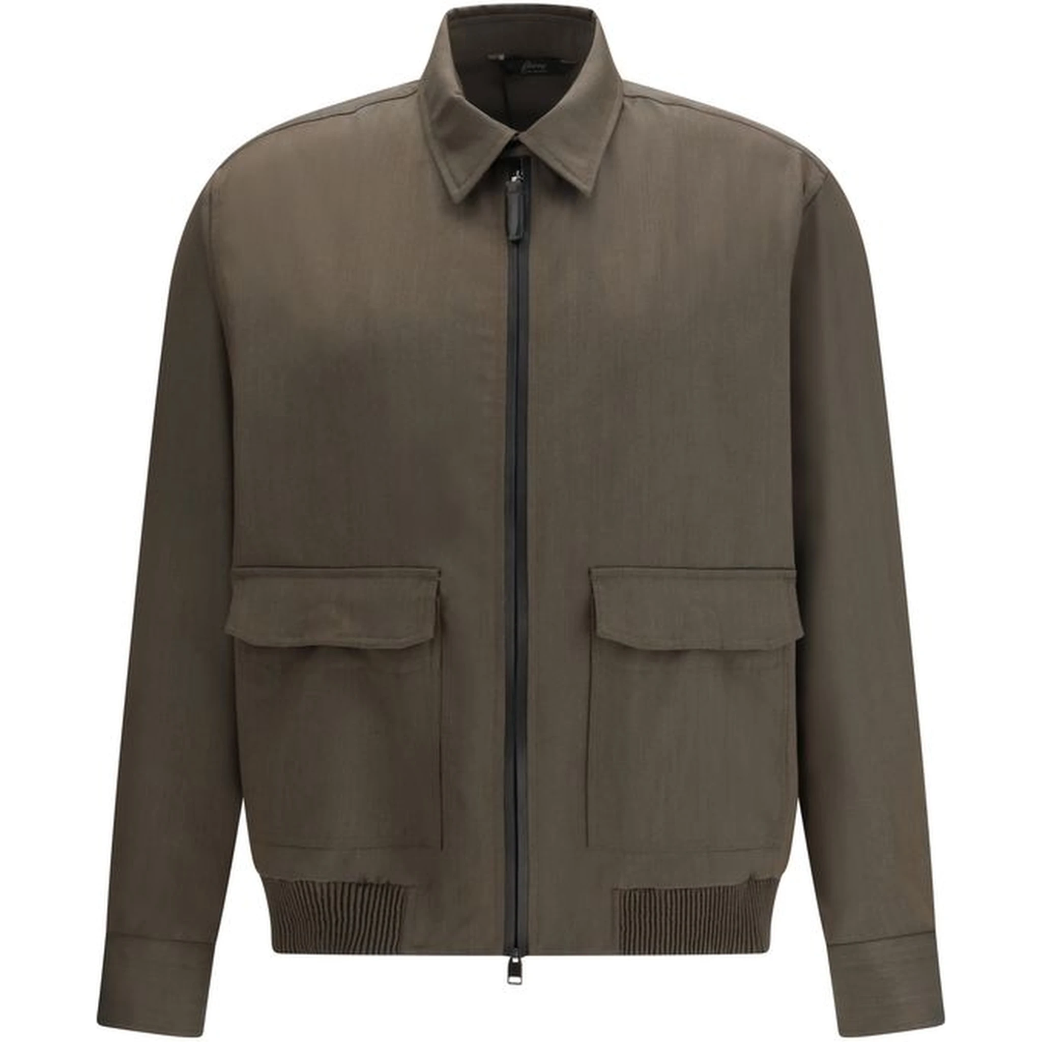 Bicolor Wool Full-Length Jacket