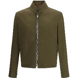 Bicolor Fleece Wool Full-Length Jacket