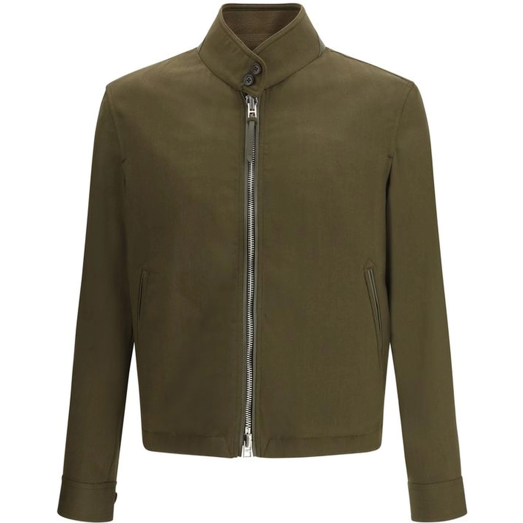 Bicolor Fleece Wool Full-Length Jacket