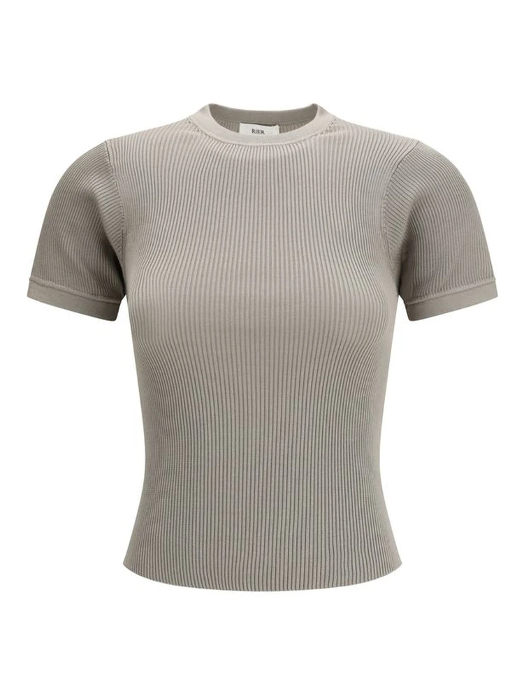Beige Silk T-Shirt