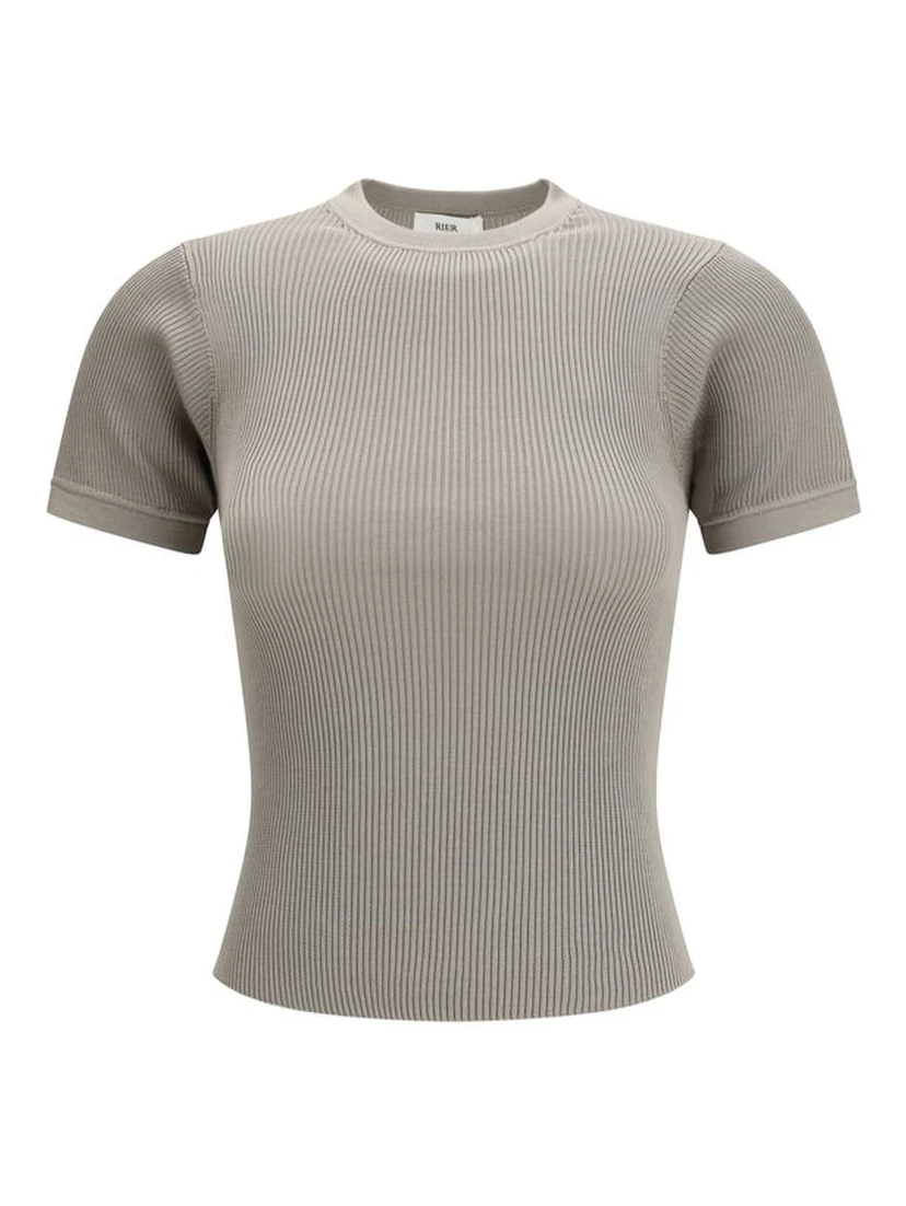 Beige Silk T-Shirt