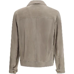 Bicolor Calf Leather Bos Taurus Coat