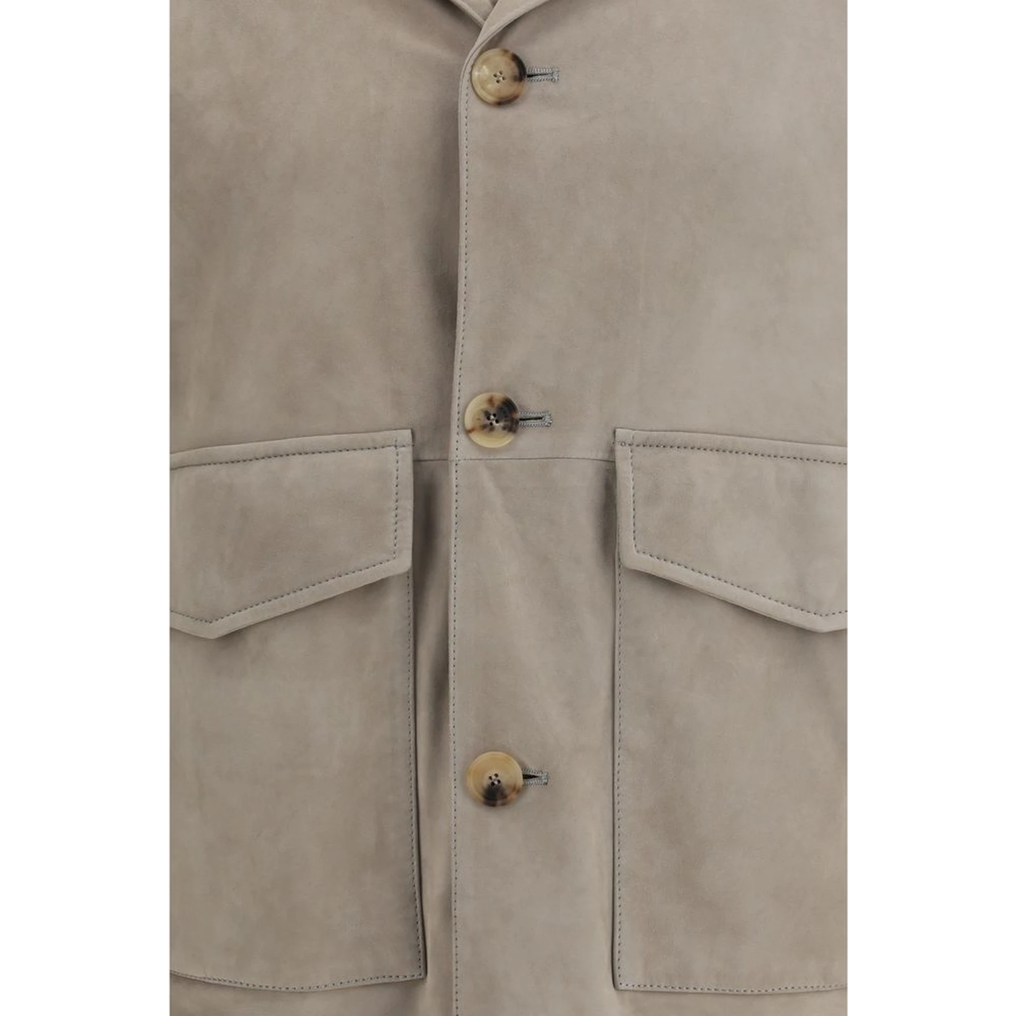 Bicolor Calf Leather Bos Taurus Coat