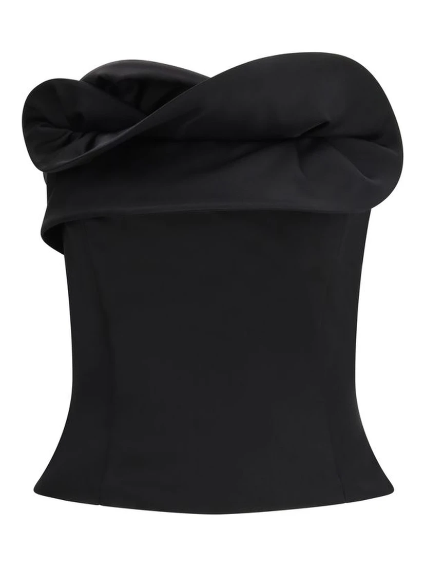 Black Fleece Wool Top