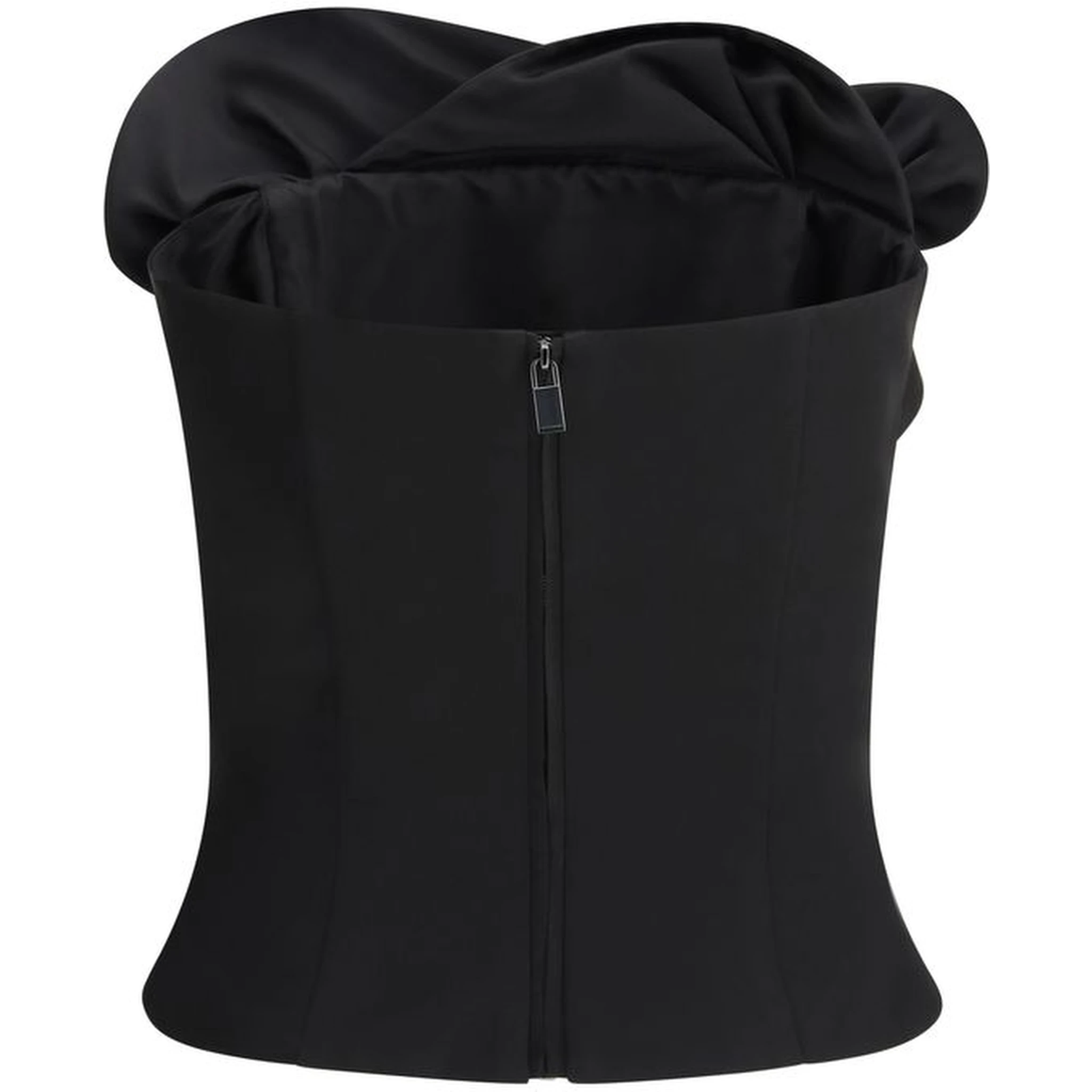 Black Fleece Wool Top