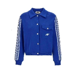 Blue Nylon Cardigan