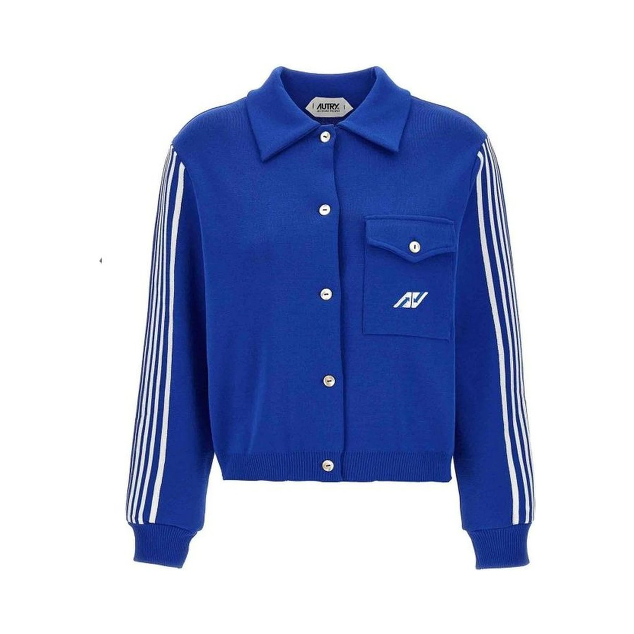 Blue Nylon Cardigan