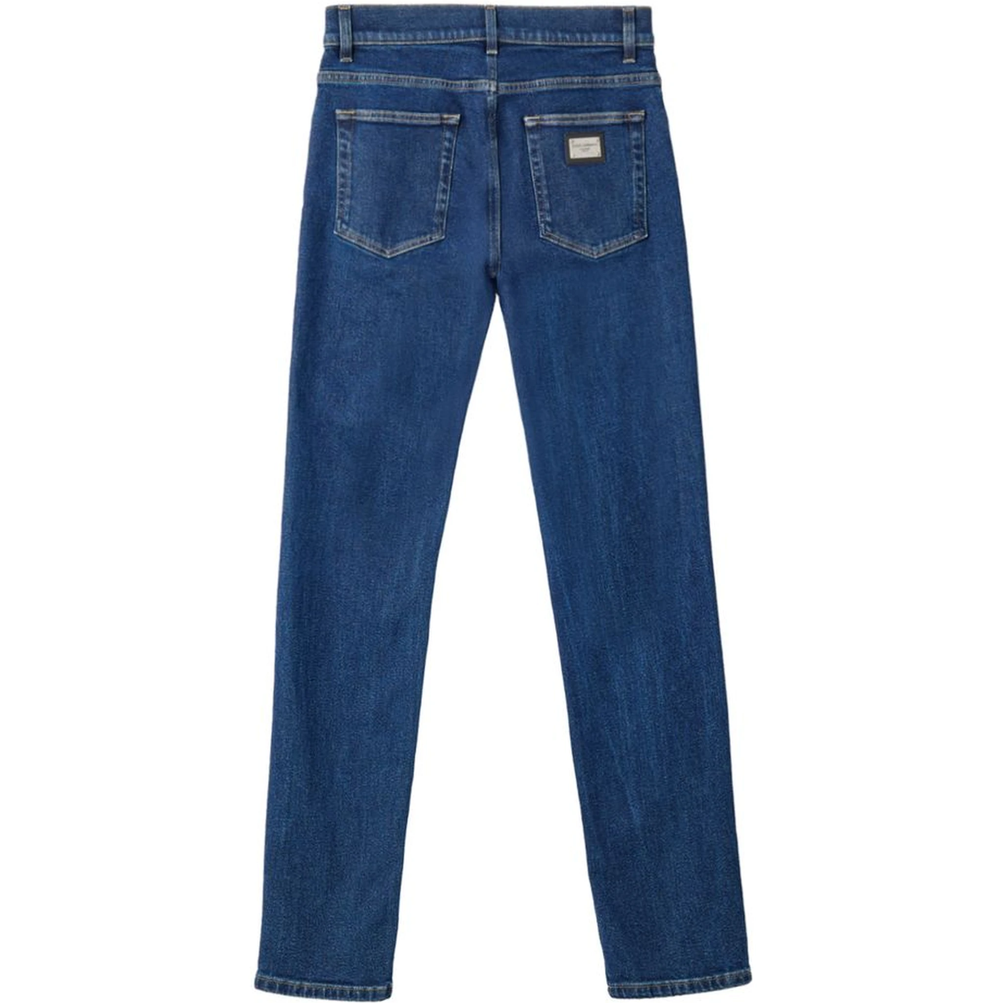 Blue Cotton Skinny Jeans