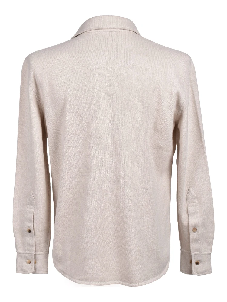 Beige Wool Dress Shirt