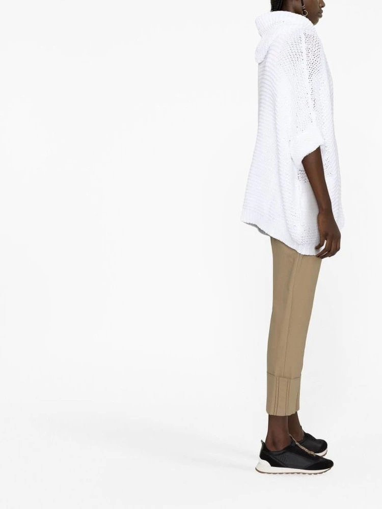 White Cotton Poncho