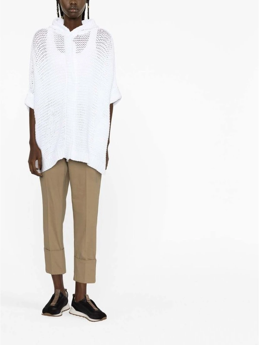 White Cotton Poncho