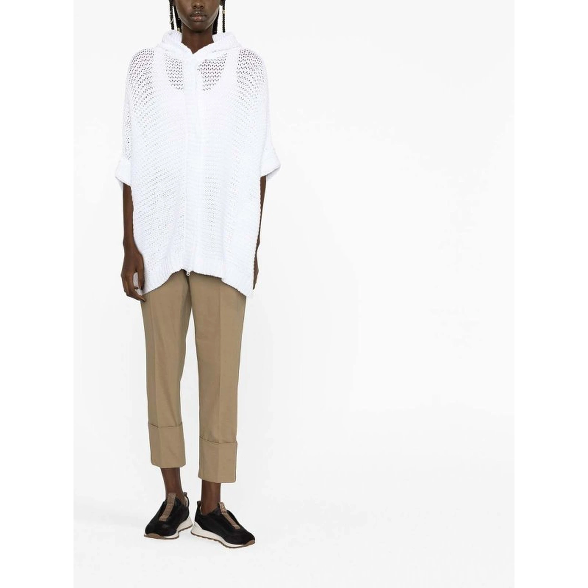 White Cotton Poncho