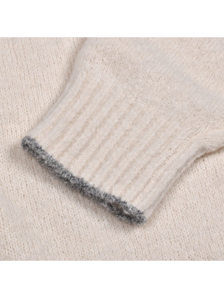 White Leather Turtleneck alternative