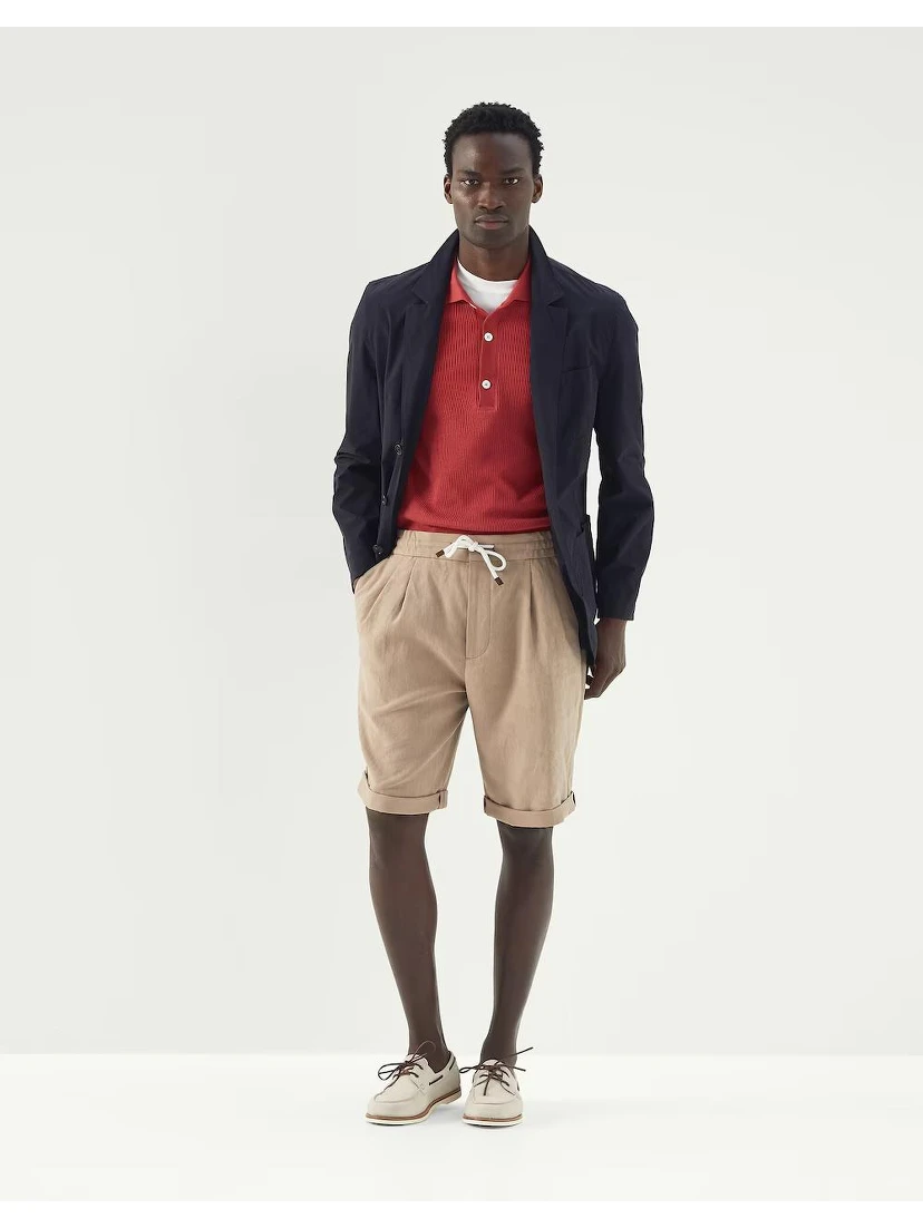 Beige Cotton Polo Shirt