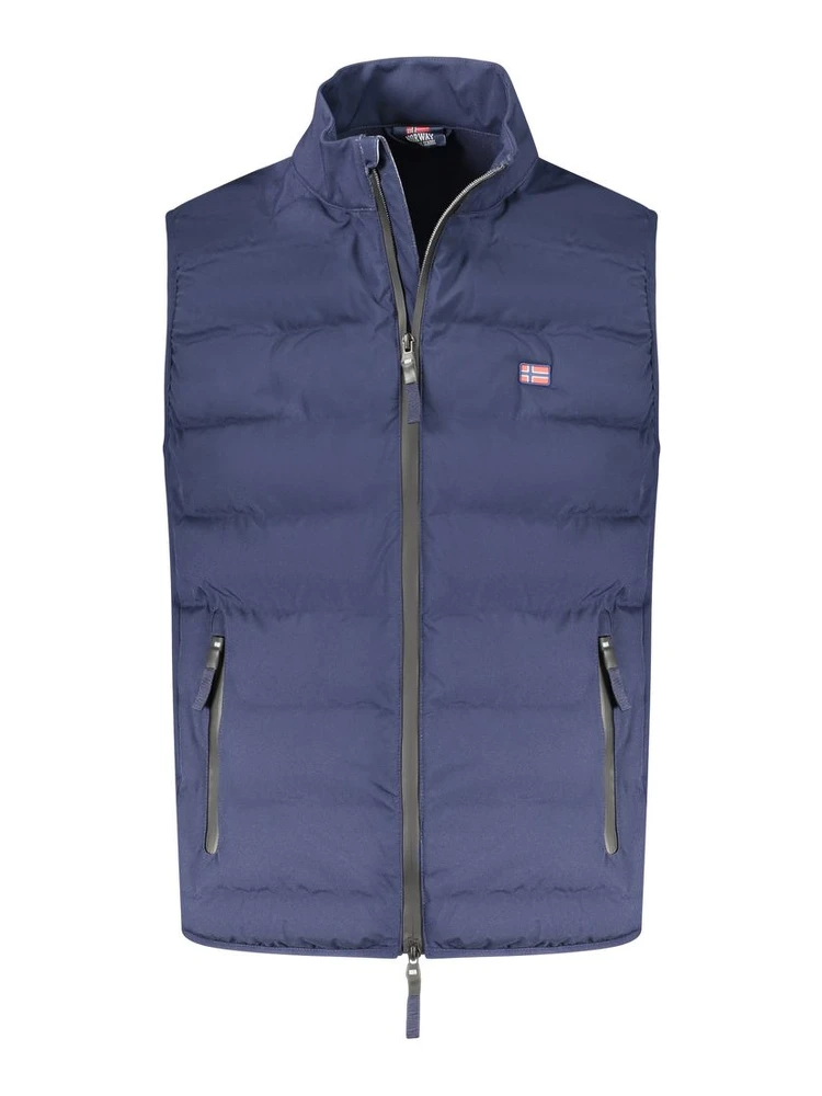 Blu Polyester Men's Vest