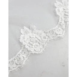 White Floral LaceNylon Floor Length 3M Long Veil