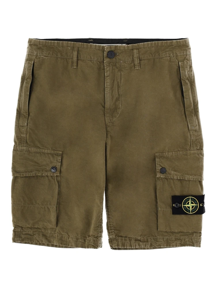 CARGO SHORTS WITH LOGO PATCH
