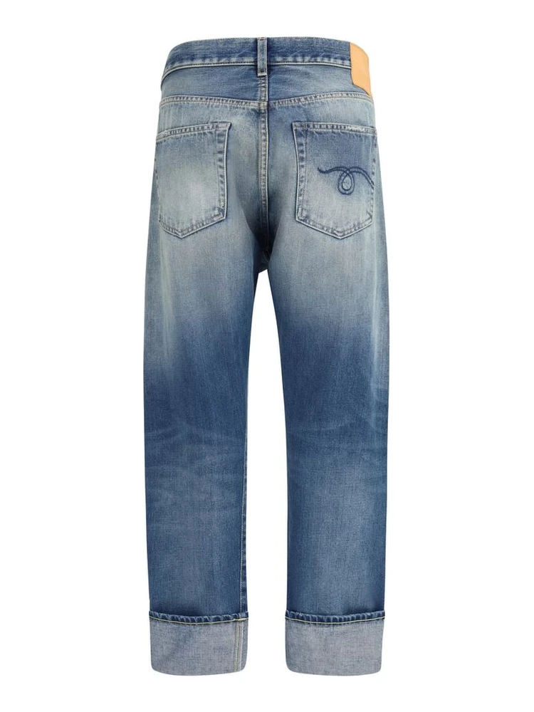 Blue Cotton Straight-Leg Jeans alternative
