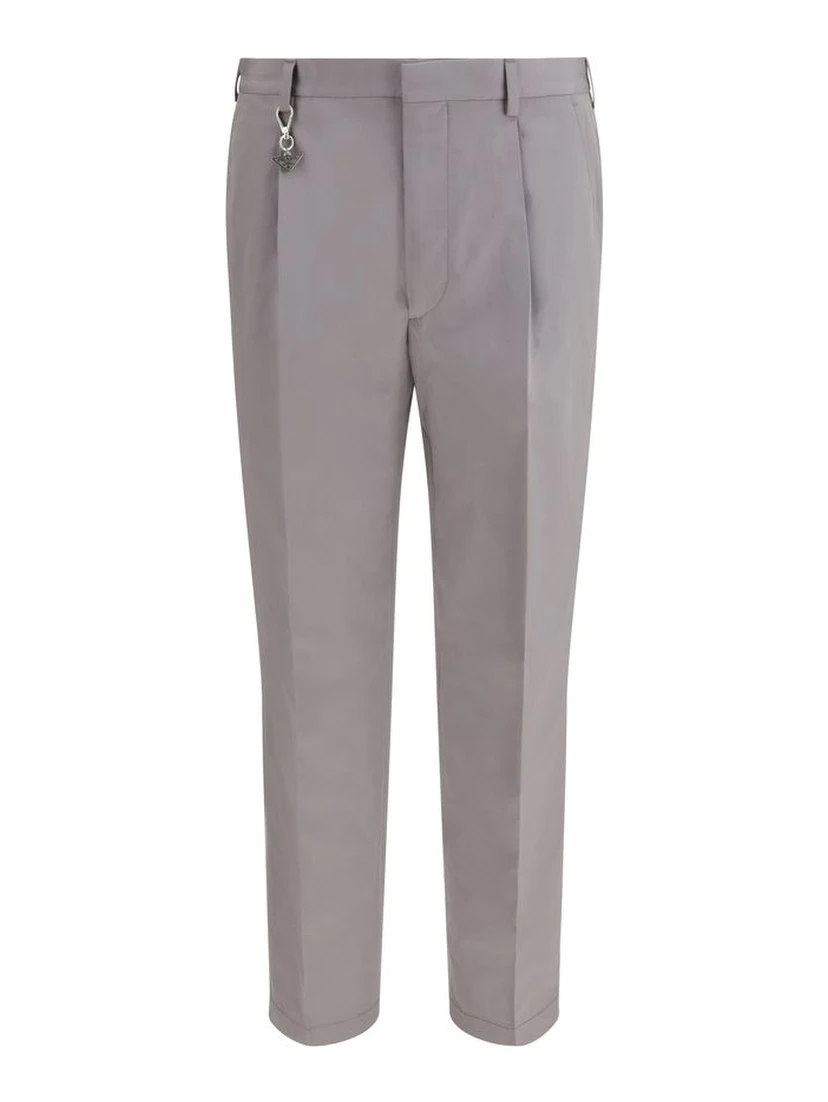 Gray Cotton Dress Pants