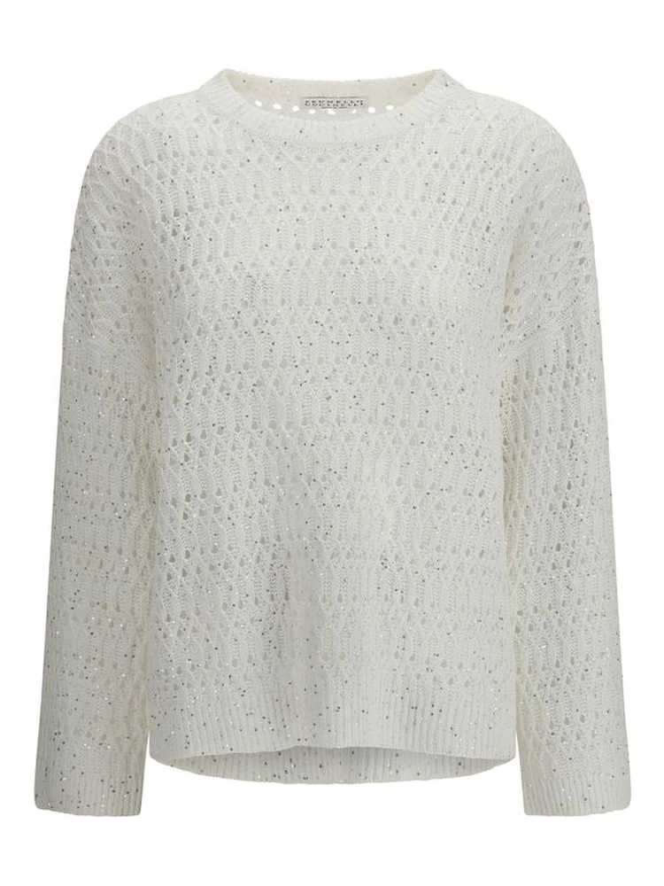 White Silk Sweatshirt