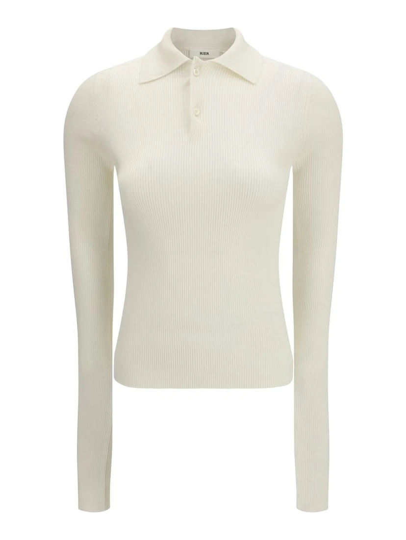 White Silk Polo Shirt