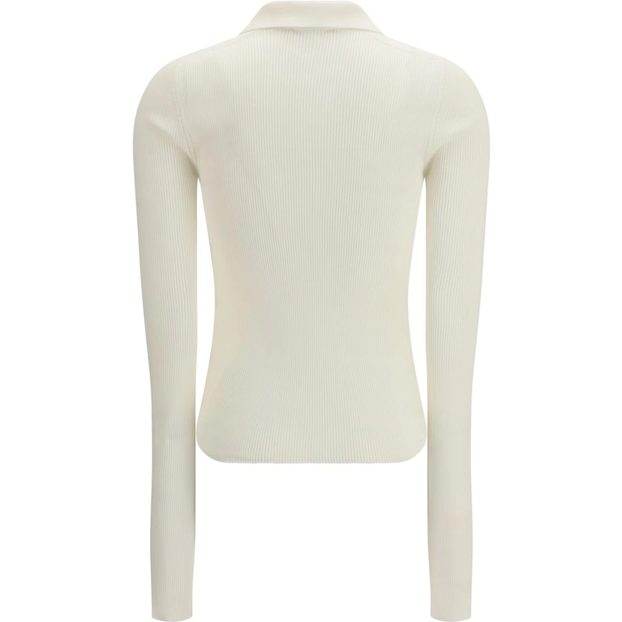 White Silk Polo Shirt