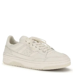 Gray Calf Leather Bos Taurus Low Top Sneakers