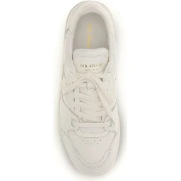 Gray Calf Leather Bos Taurus Low Top Sneakers