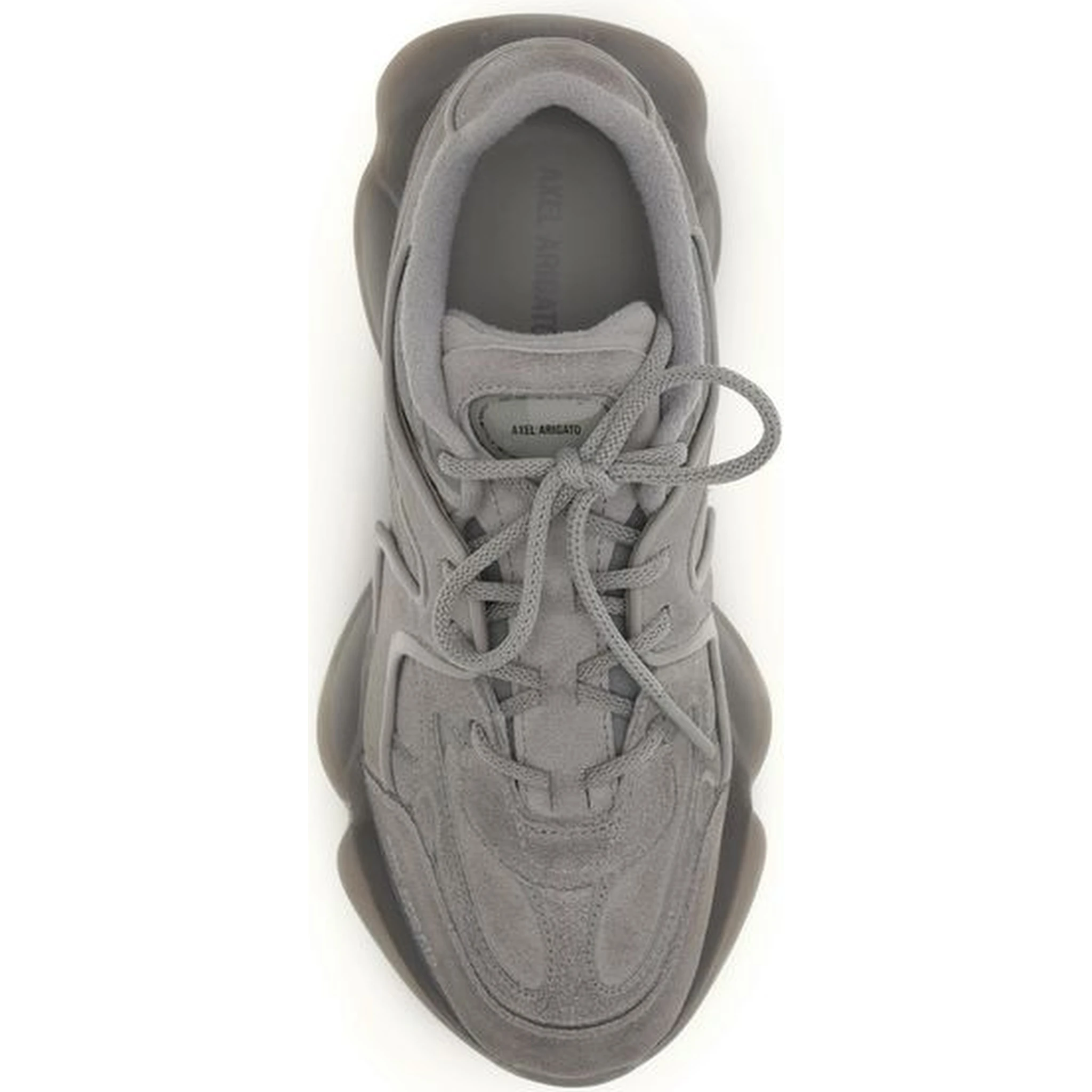 Gray Calf Leather Bos Taurus Chunky Sneakers