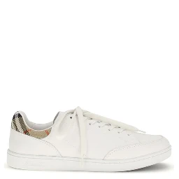 White Calf Leather Bos Taurus Low Top Sneakers